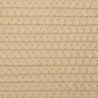 Cestino Portaoggetti Beige e Bianco Ø40x25 cm in Cotone