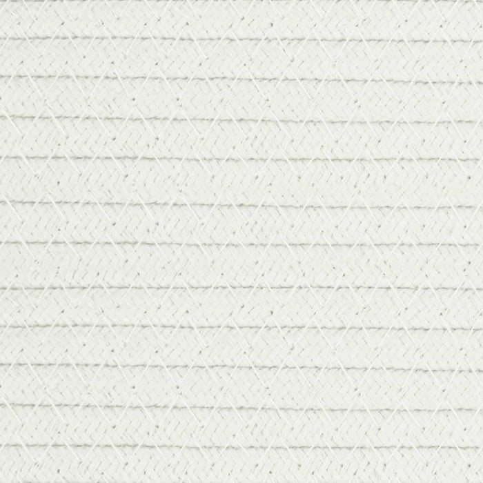 Cestino Portaoggetti Beige e Bianco Ø40x25 cm in Cotone 358463