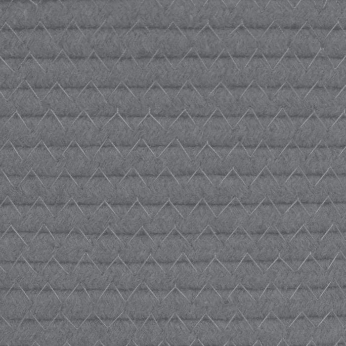 Cesto per Biancheria Grigio e Bianco Ø55x36 cm in Cotone 358469