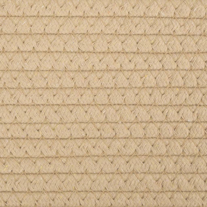 Cesto per Biancheria Beige e Bianco Ø60x36 cm in Cotone 358475