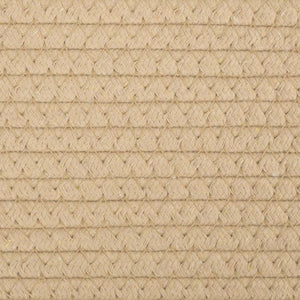 Cesto per Biancheria Beige e Bianco Ø60x36 cm in Cotone