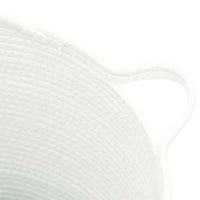 Cestino Portaoggetti Bianco Ø38x36 cm in Cotone 358477