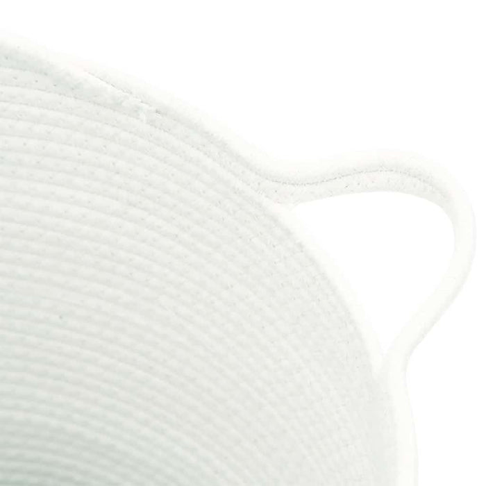 Cestino Portaoggetti Bianco Ø38x36 cm in Cotone 358477