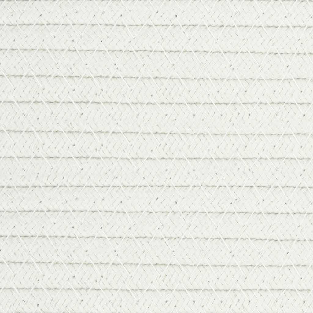 Cestino Portaoggetti Bianco Ø38x36 cm in Cotone