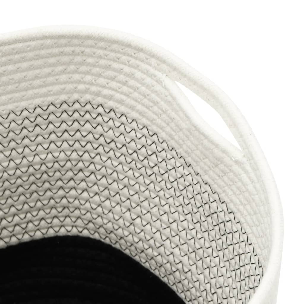 Cestini Portaoggetti 2pz Bianco e Nero in Cotone 358478