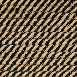 Cestino Portaoggetti con Coperchio Nero e Beige Ø37x50cm Cotone 358479