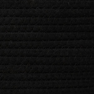 Cestino Portaoggetti con Coperchio Nero e Beige Ø37x50cm Cotone 358479