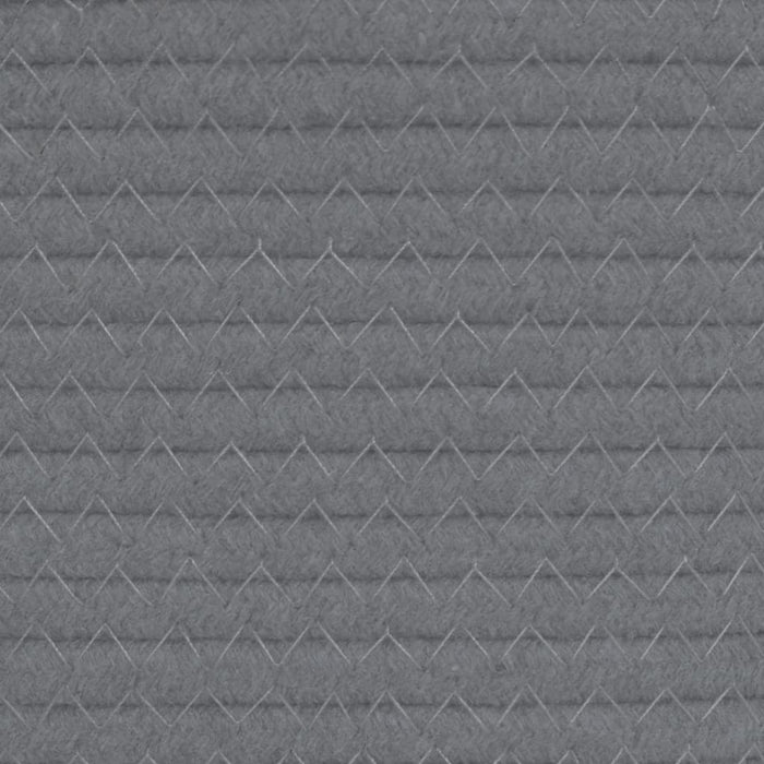 Cestino Portaoggetti Grigio e Bianco Ø43x38 cm in Cotone 358485