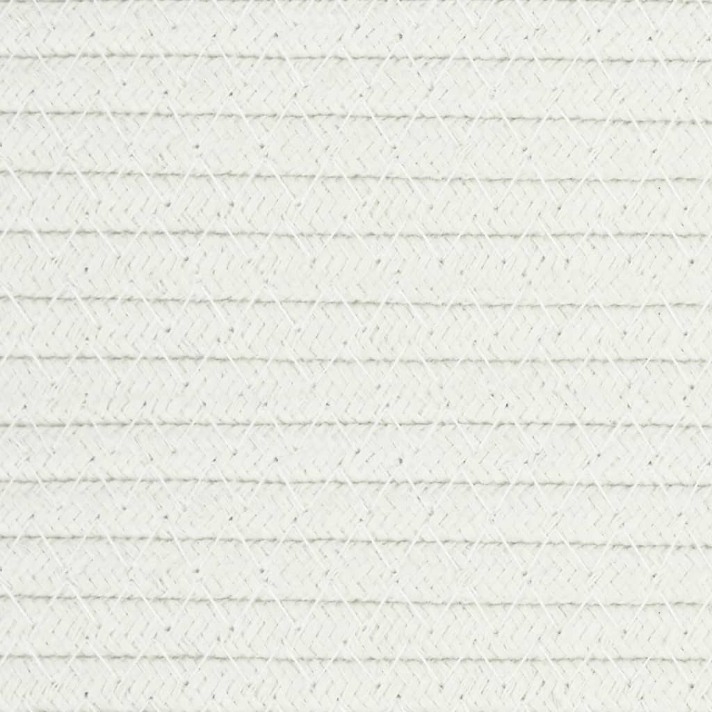Cestino Portaoggetti Marrone e Bianco Ø49x65 cm in Cotone 358493
