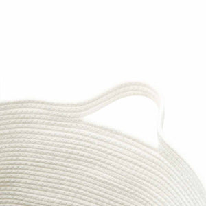 Cestino Portaoggetti Nero e Bianco Ø49x65 cm in Cotone 358495