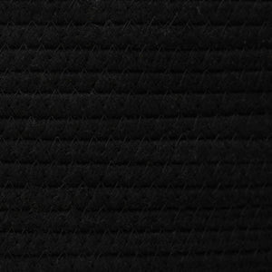 Cestino Portaoggetti Nero e Bianco Ø49x65 cm in Cotone 358495