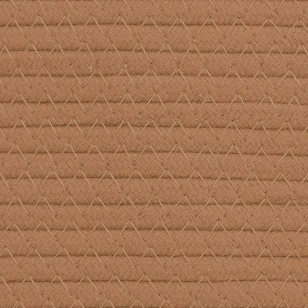 Cestino Portaoggetti Marrone Ø40x35 cm in Cotone