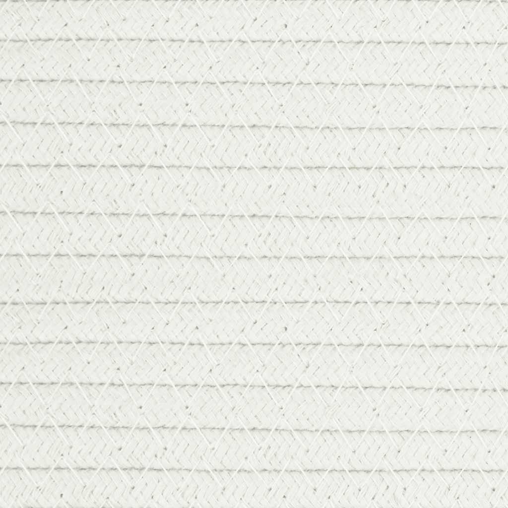 Cestino Portaoggetti Bianco Ø40x35 cm in Cotone 358497