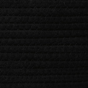 Cestino Portaoggetti con Coperchio Bianco Nero Ø40x35cm Cotone 358499