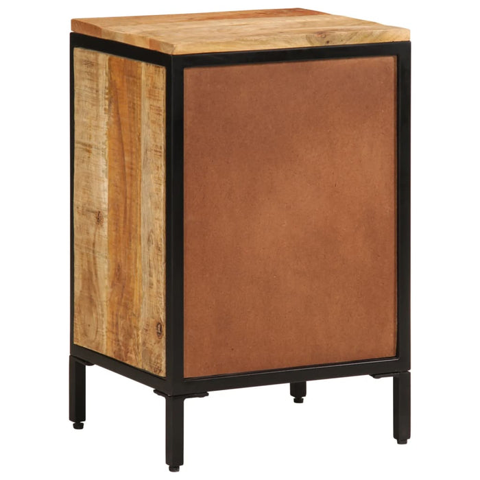 Comodino con 3 Cassetti 40x35x63 cm Legno Massello Mango Grezzo 358505