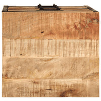 Comodino con 3 Cassetti 40x35x63 cm Legno Massello Mango Grezzo 358505