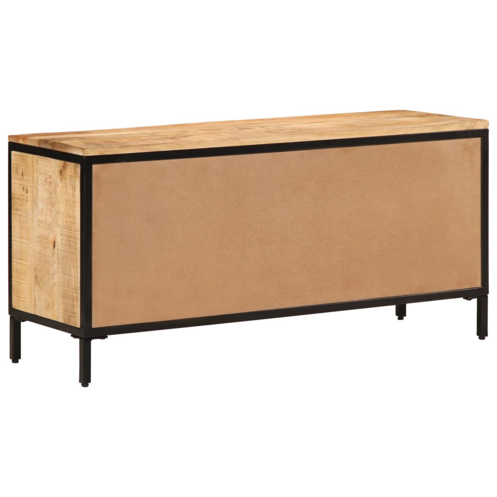 Scarpiera 110x35x53 cm in Legno Massello di Mango Grezzo 358507