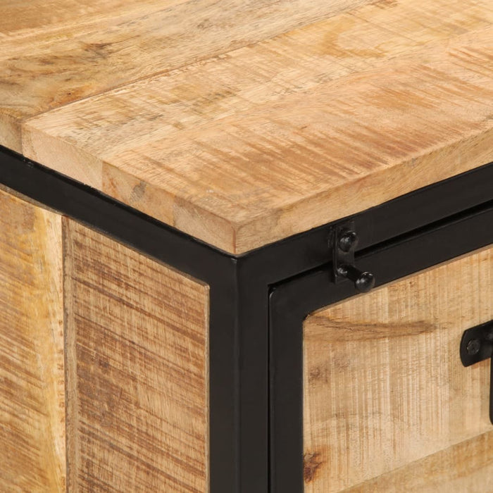 Scarpiera 110x35x53 cm in Legno Massello di Mango Grezzo 358507