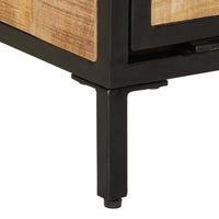 Scarpiera 110x35x53 cm in Legno Massello di Mango Grezzo 358507