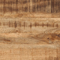 Panca Porta Scarpe 110x35x51cm Legno Massello di Mango Grezzo 358508