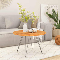 Piano per Tavolo Ø40x2,5 cm Rotondo in Legno Massello di Acacia 370046