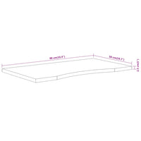 Piano Scrivania 90x50x2,5 cm Rettangolare Legno Massello Acacia