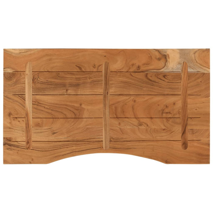 Piano Scrivania 100x50x2,5cm Rettangolare Legno Massello Acacia 370164