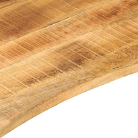 Piano Scrivania con Curva 160x50x2,5cm Massello Grezzo di Mango 370183