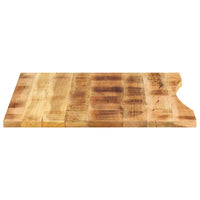 Piano Scrivania con Curva 110x80x2,5cm Massello Grezzo di Mango