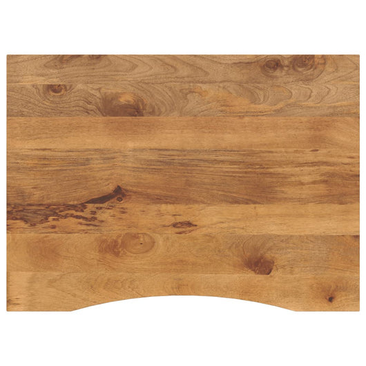 Piano Scrivania con Curva 110x80x2,5cm Massello Grezzo di Mango