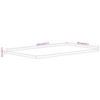 vidaXL Piano Bagno 110x60x2,5 cm Rettangolare Legno Massello di Acacia