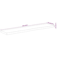 Piano Tavolo 160x30x3,8 cm Rettangolare Legno Acacia Bordi Vivi 370292