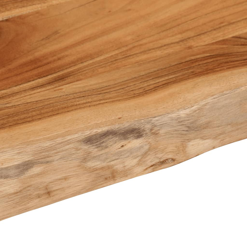 Piano Tavolo 110x40x3,8 cm Rettangolare Legno Acacia Bordi Vivi