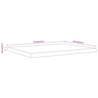 Piano Bagno 70x60x3,8 cm Rettangolare Legno Massello di Acacia 370307