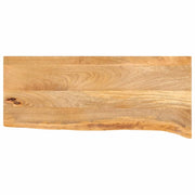 Piano Tavolo Bordi Vivi 80x20x3,8 cm in Legno Massello di Mango 370466