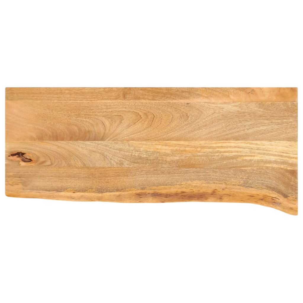 Piano Tavolo Bordi Vivi 90x40x3,8 cm in Legno Massello di Mango 370491