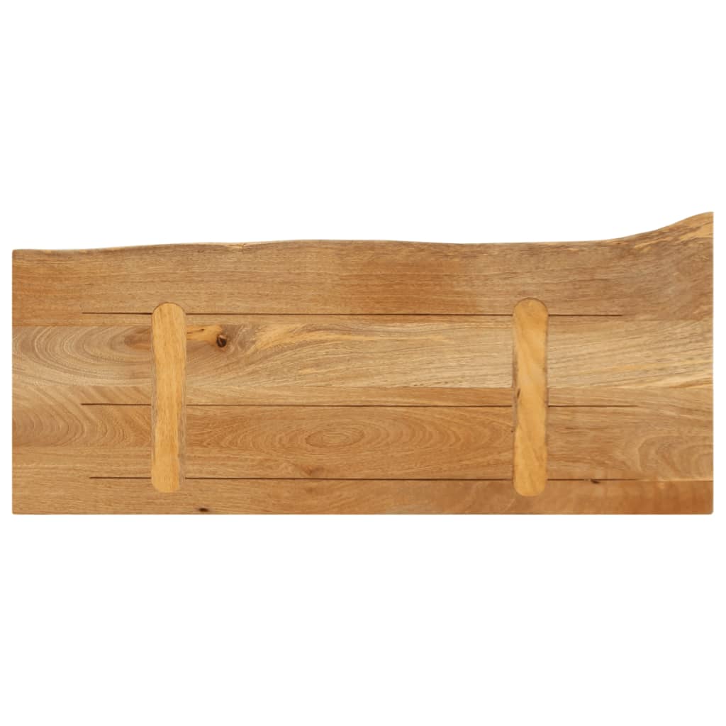 Piano Tavolo Bordi Vivi 90x40x3,8 cm in Legno Massello di Mango 370491