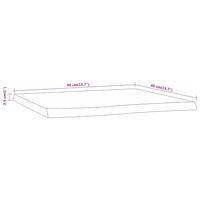 Piano Tavolo 40x40x2,5 cm Rettangolare Legno Acacia Bordi Vivi 370606