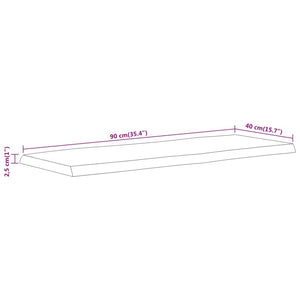 vidaXL Piano Tavolo 90x40x2,5 cm Rettangolare Legno Acacia Bordi Vivi