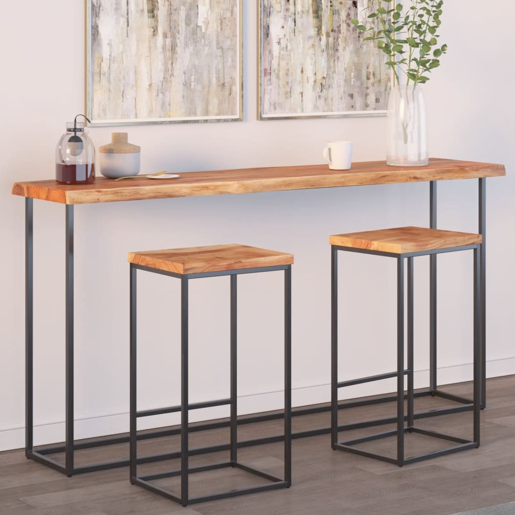 vidaXL Piano Tavolo 160x40x2,5 cm Rettangolare Legno Acacia Bordi Vivi