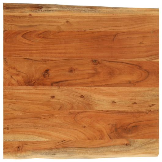 Piano Tavolo 60x60x3,8 cm Quadrata Legno Acacia Bordi Vivi