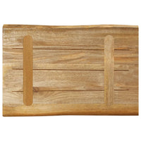 Piano Tavolo Bordi Vivi 70x40x2,5cm Legno Massello Mango Grezzo