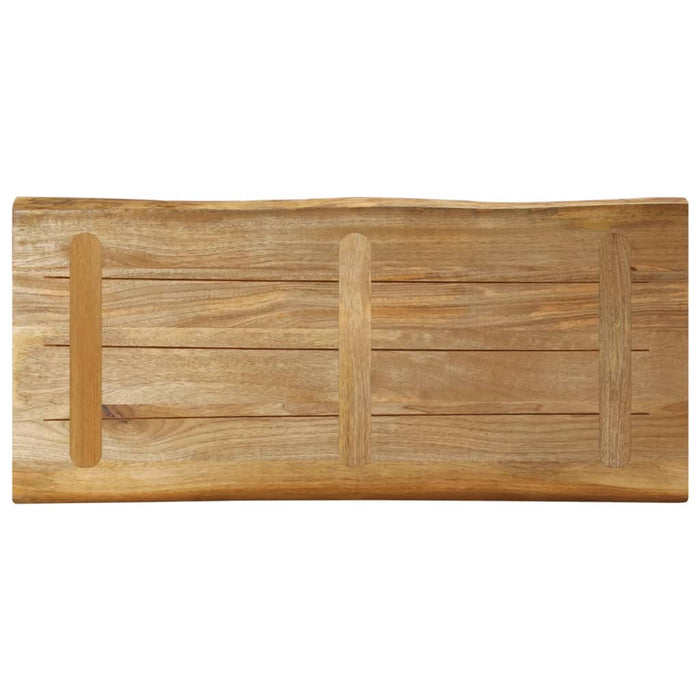 vidaXL Piano Tavolo Bordi Vivi 90x40x2,5cm Legno Massello Mango Grezzo