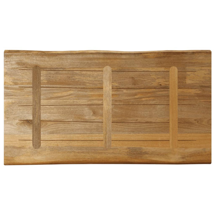 vidaXL Piano Tavolo Bordi Vivi 120x60x3,8 cm Legno di Mango Grezzo