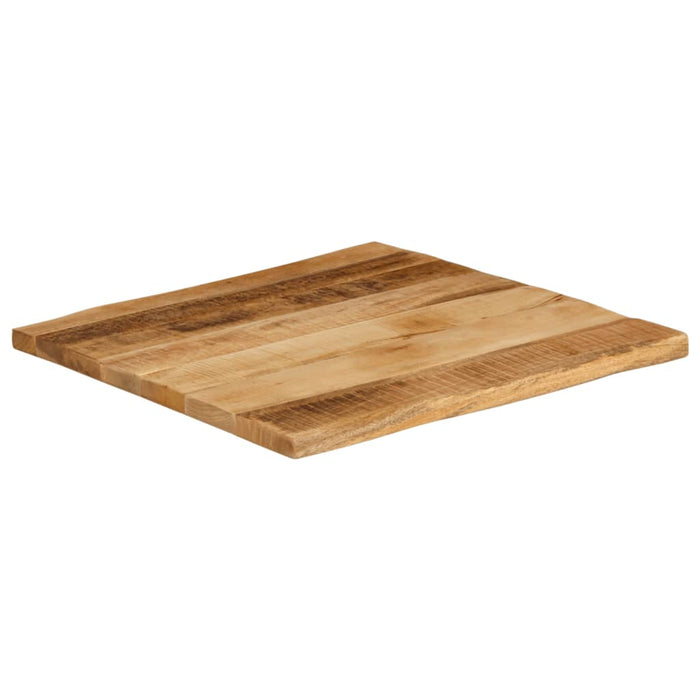 vidaXL Piano Tavolo Bordi Vivi 80x80x3,8cm Legno Massello Mango Grezzo