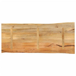 Piano Tavolo 140x60x3,8 cm Bordi Vivi in Legno Massello Mango 370745