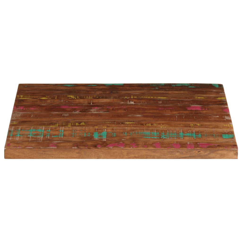 Piano Tavolo 70x70x2,5 cm Quadrato Legno Massello di Recupero 371070