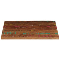 Piano Tavolo 70x70x2,5 cm Quadrato Legno Massello di Recupero 371070