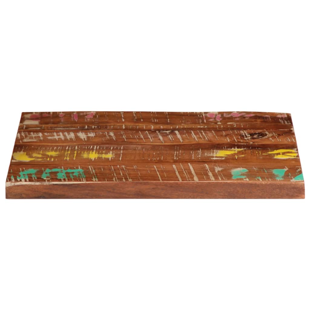 Piano Tavolo 60x50x3,8 cm Rettangolare in Massello di Recupero