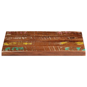 Piano Tavolo 60x50x3,8 cm Rettangolare in Massello di Recupero